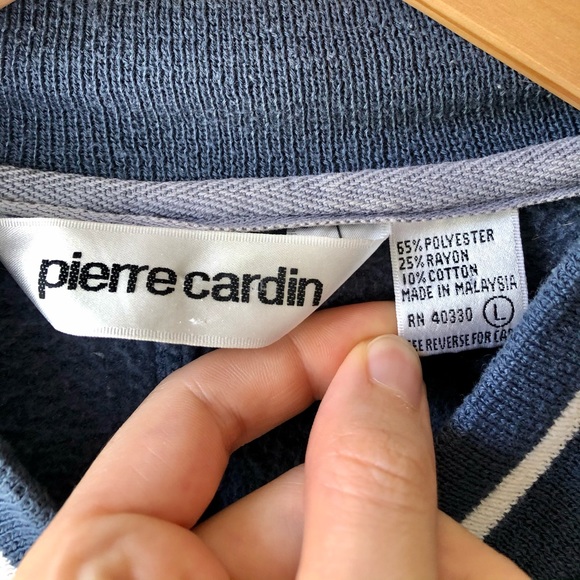 Pierre Cardin Sweatsuit Jacket Blue Gray Large - Picture 2 of 8